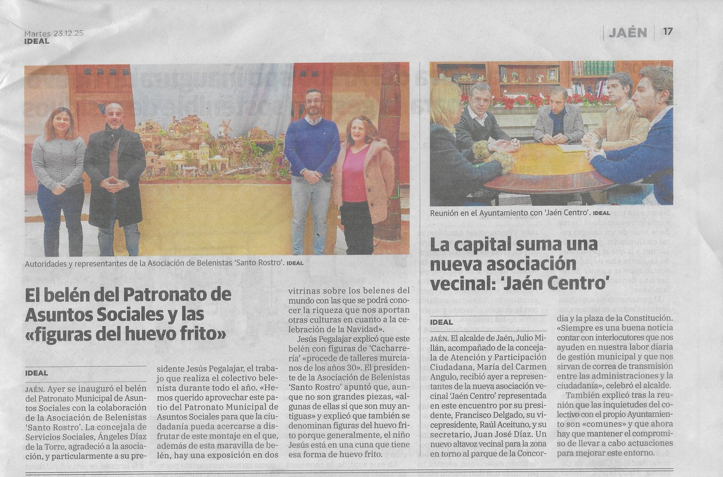 Jaen centro l asociacion de vecinos visita alcalde sobre nuestra Asociación. Jaen