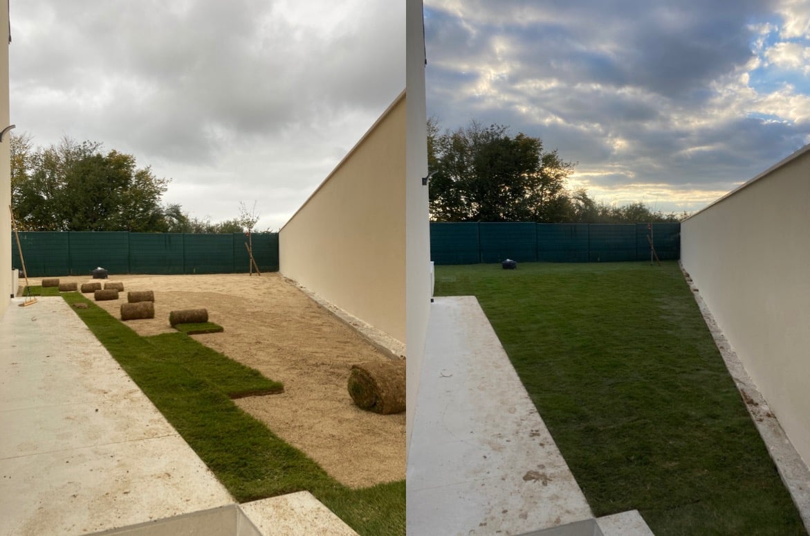 Pose de gazon en rouleaux à Soisy-sur-Seine et aux alentours.