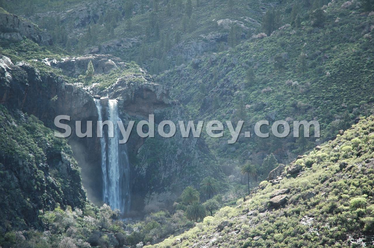 Caidero (Cascada) en el barranco de Pino Gordo en La Aldea. G. Canaria