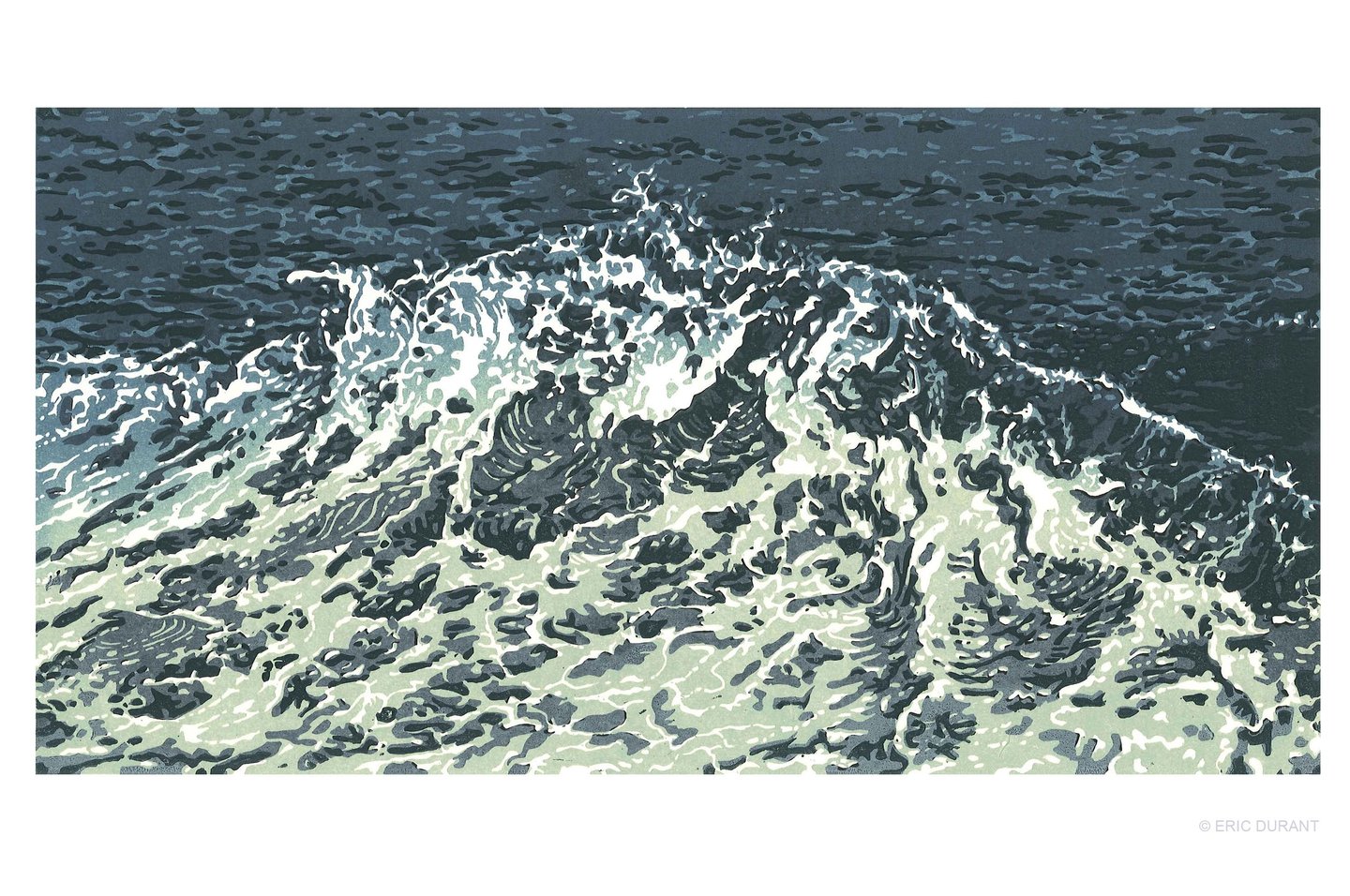 Linogravure sur papier 30  × 42 cm - © Eric Durant