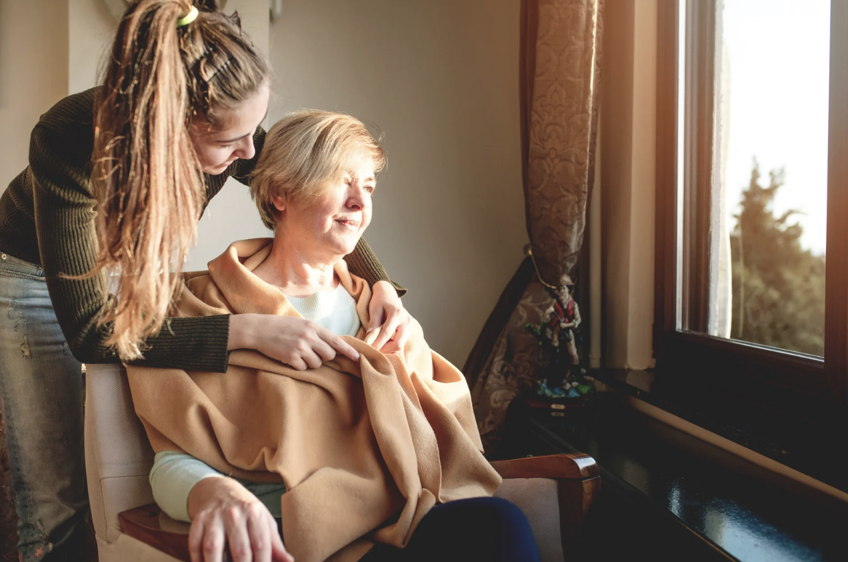 taking care of an elderly family member