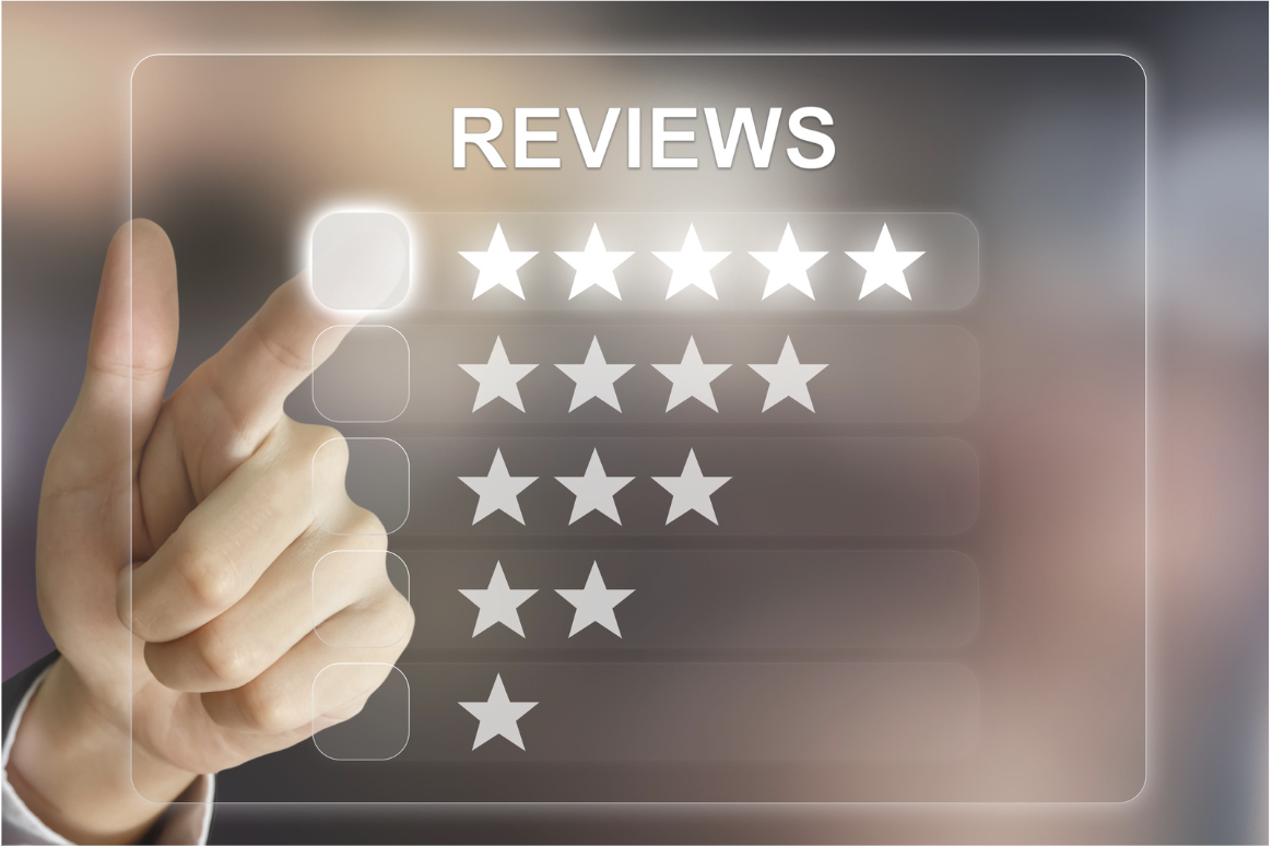 Customer five-star rating, representing trusted marketing services for Brighton & Hove businesses.