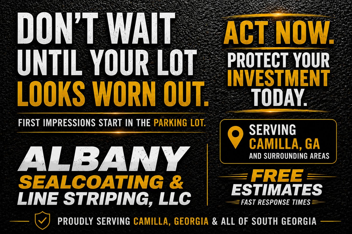 Protect Your Parking Lot with Professional Sealcoating in Camilla, Georgia