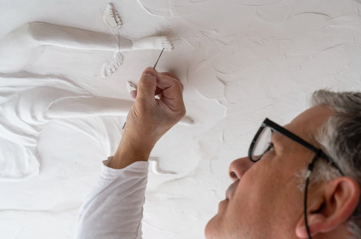 Ornamenten plafond restaureren