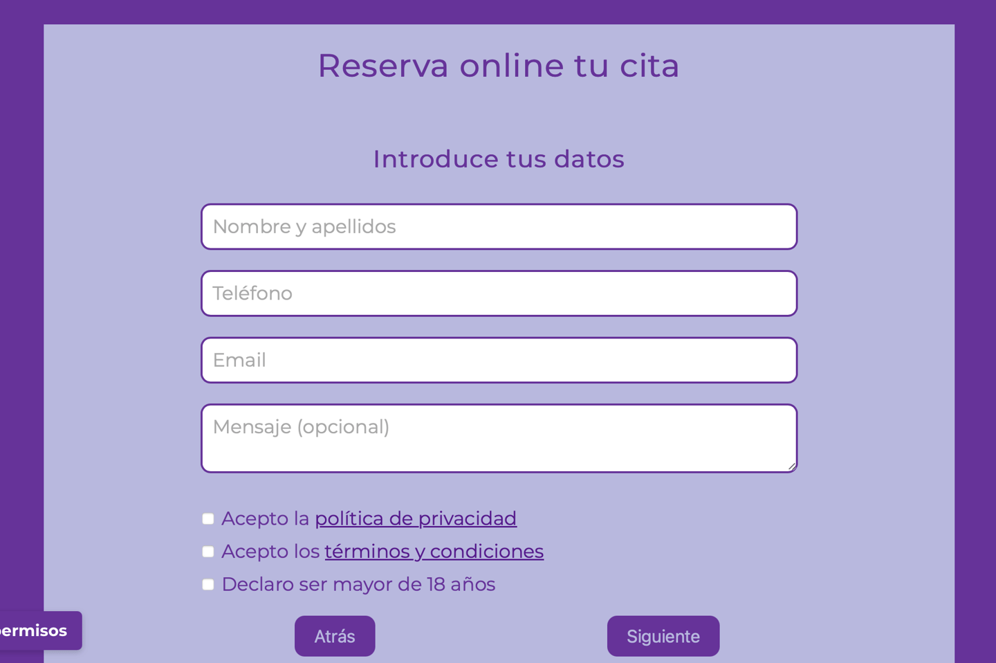 Paso 7. Introducción de los datos del usuario