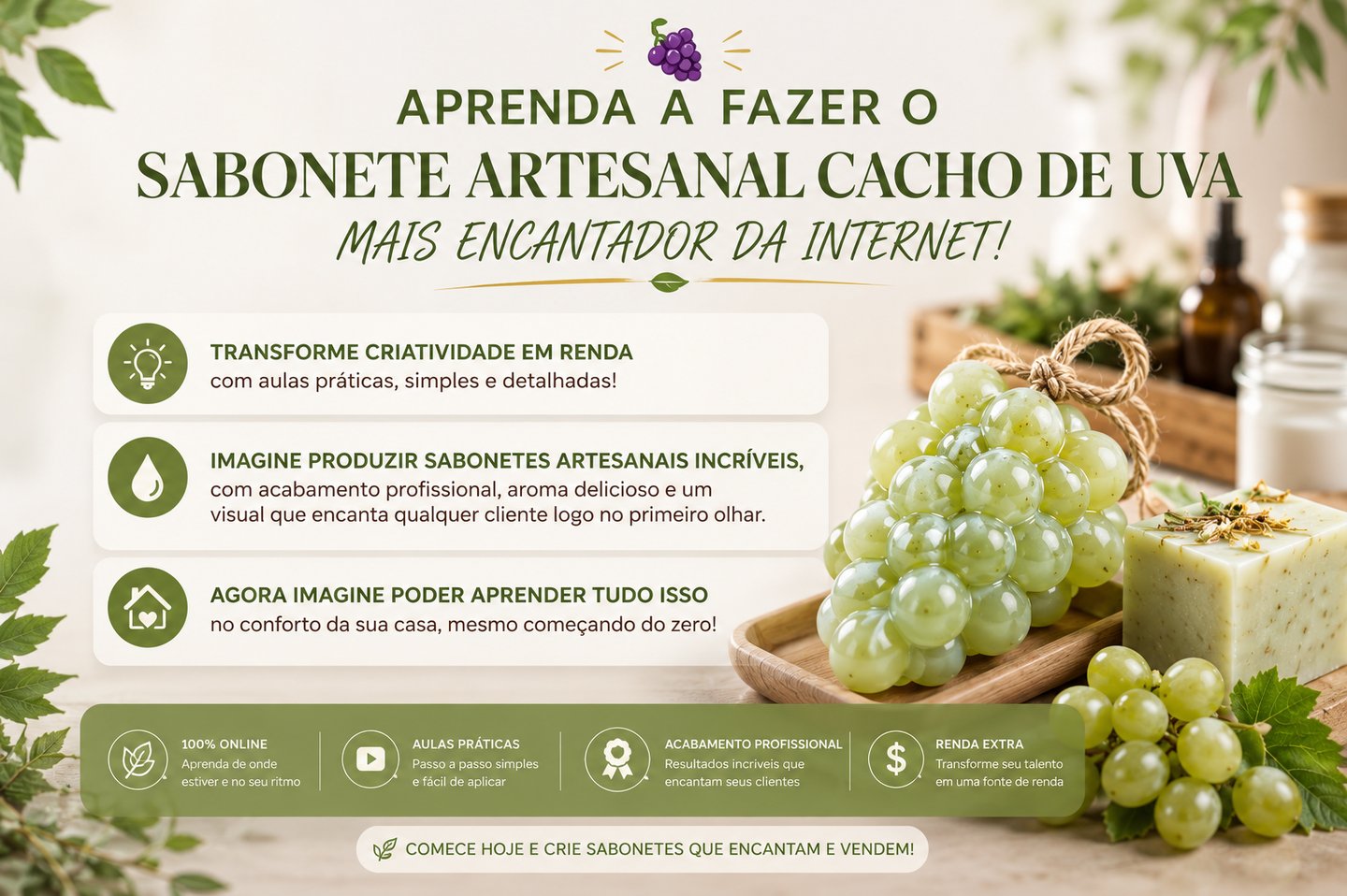 curso sabonete artesanal cacho de uva
