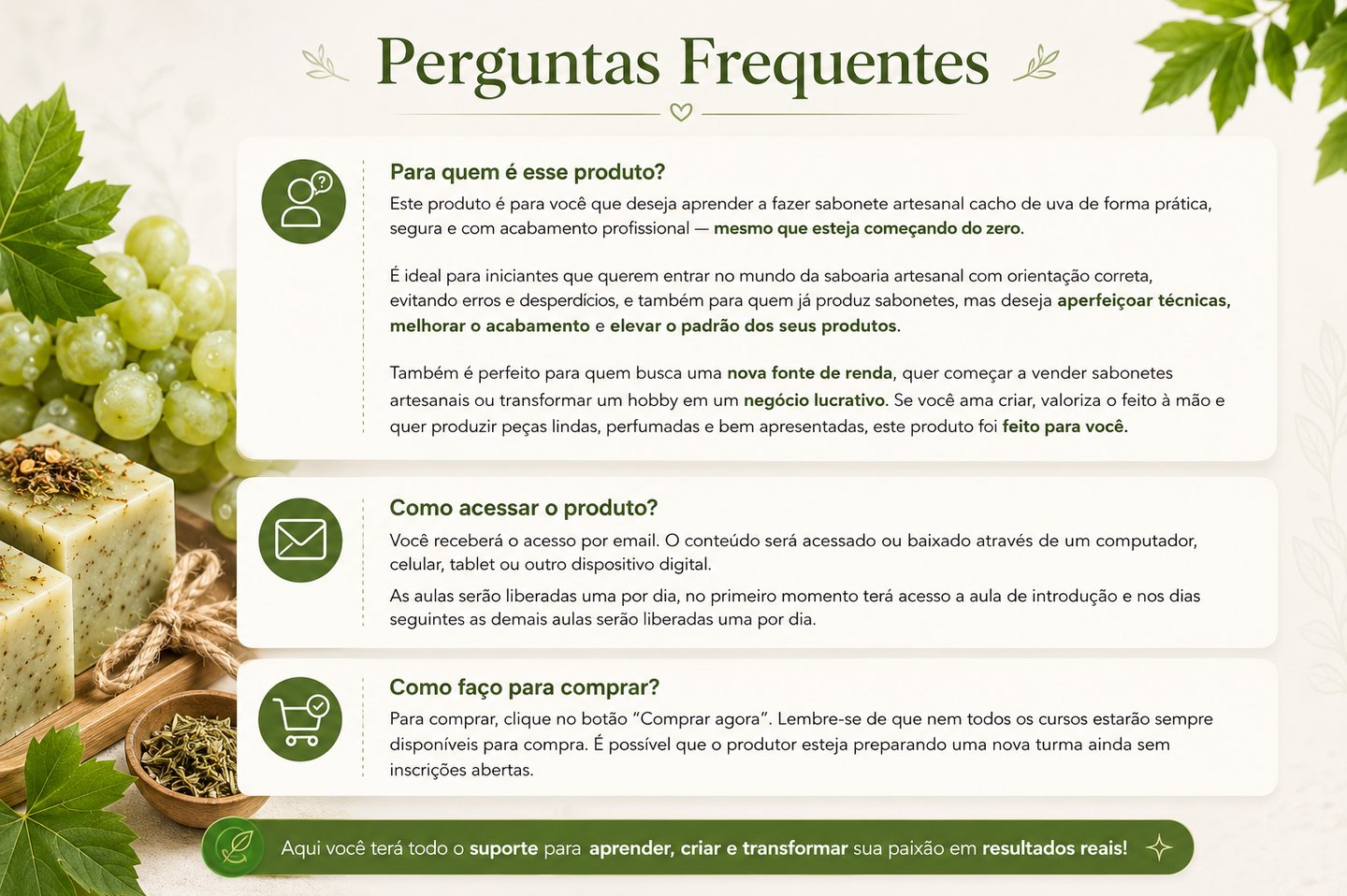 curso sabonete artesanal cacho de uva