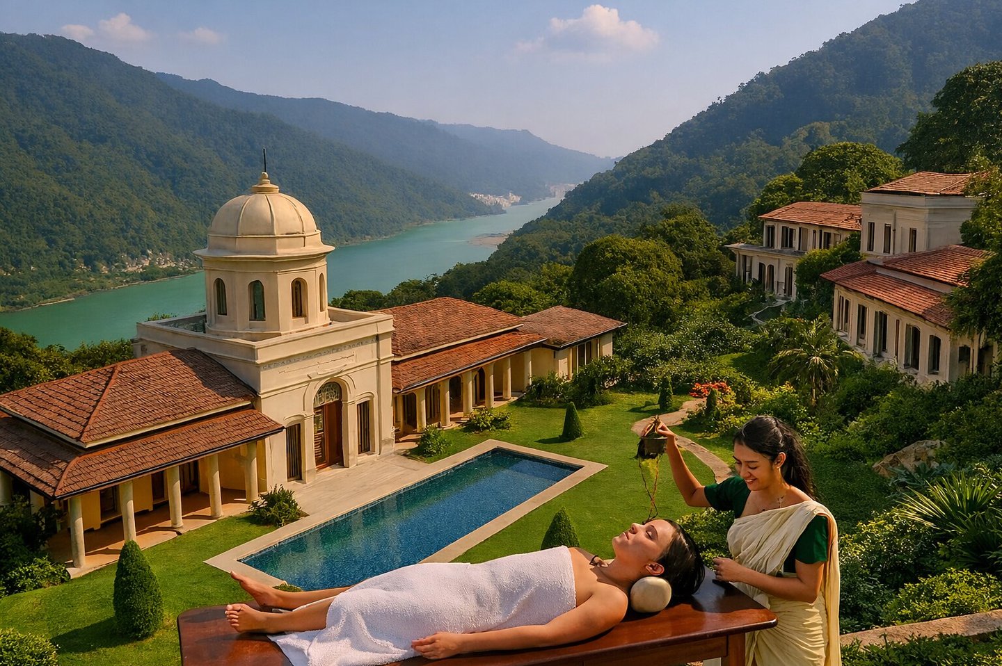 The Ananda wellness resort in Himalaya