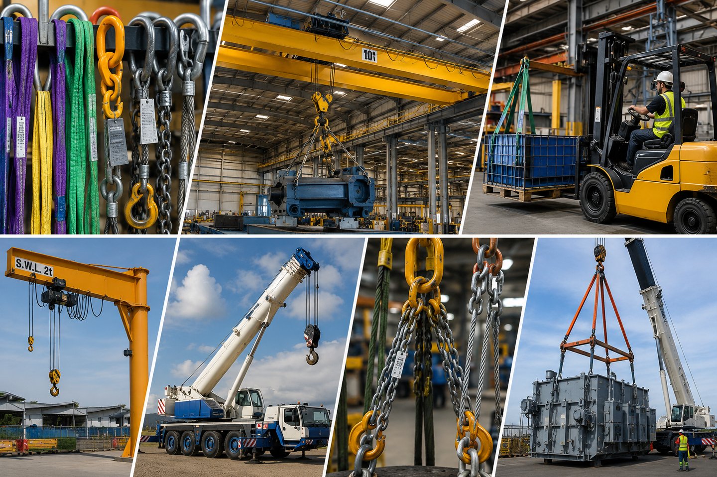 Picture of cranes, lifting and rigging equipment
