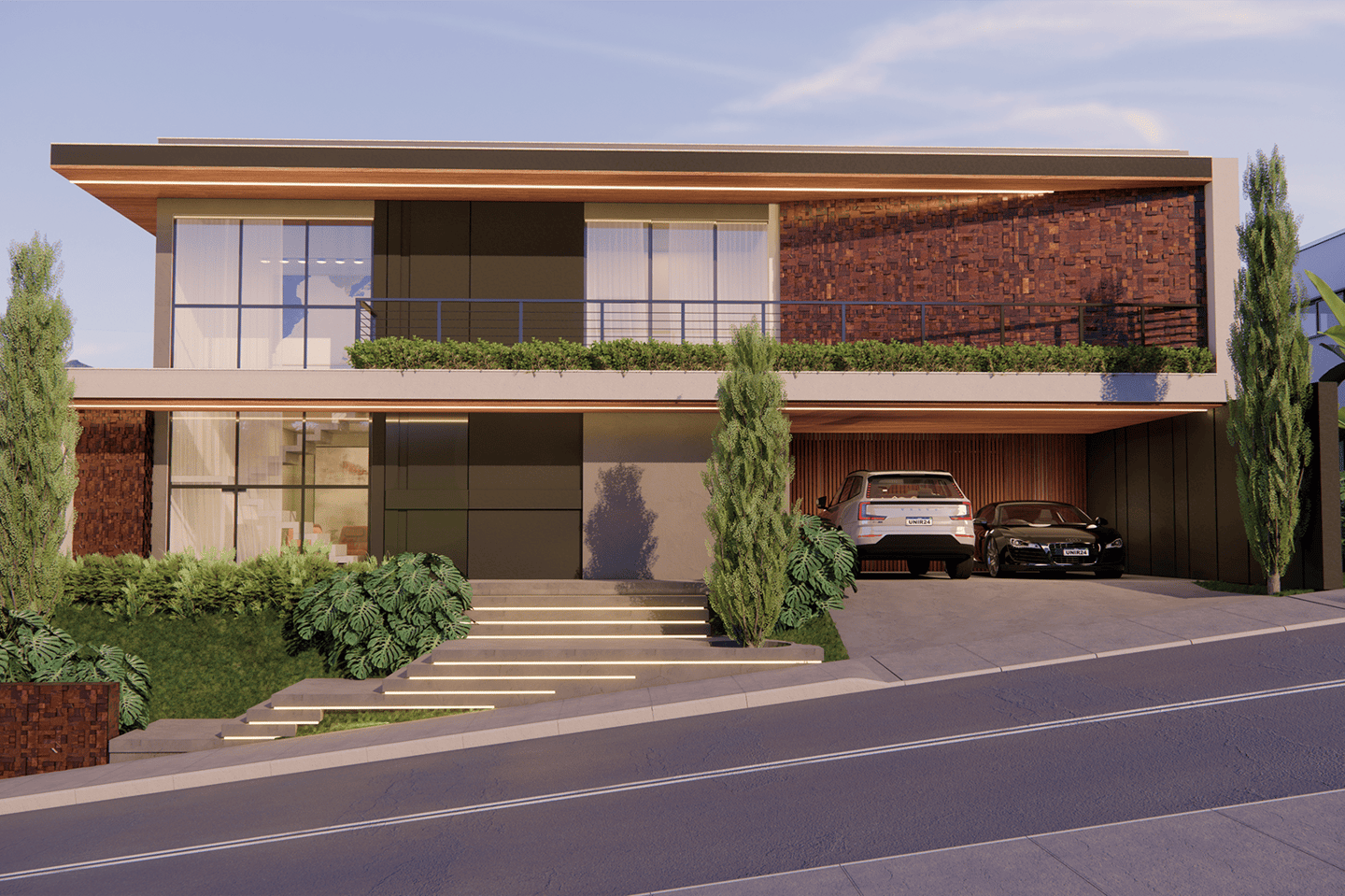 projeto de casa de alto padrão com Pedra Ferro