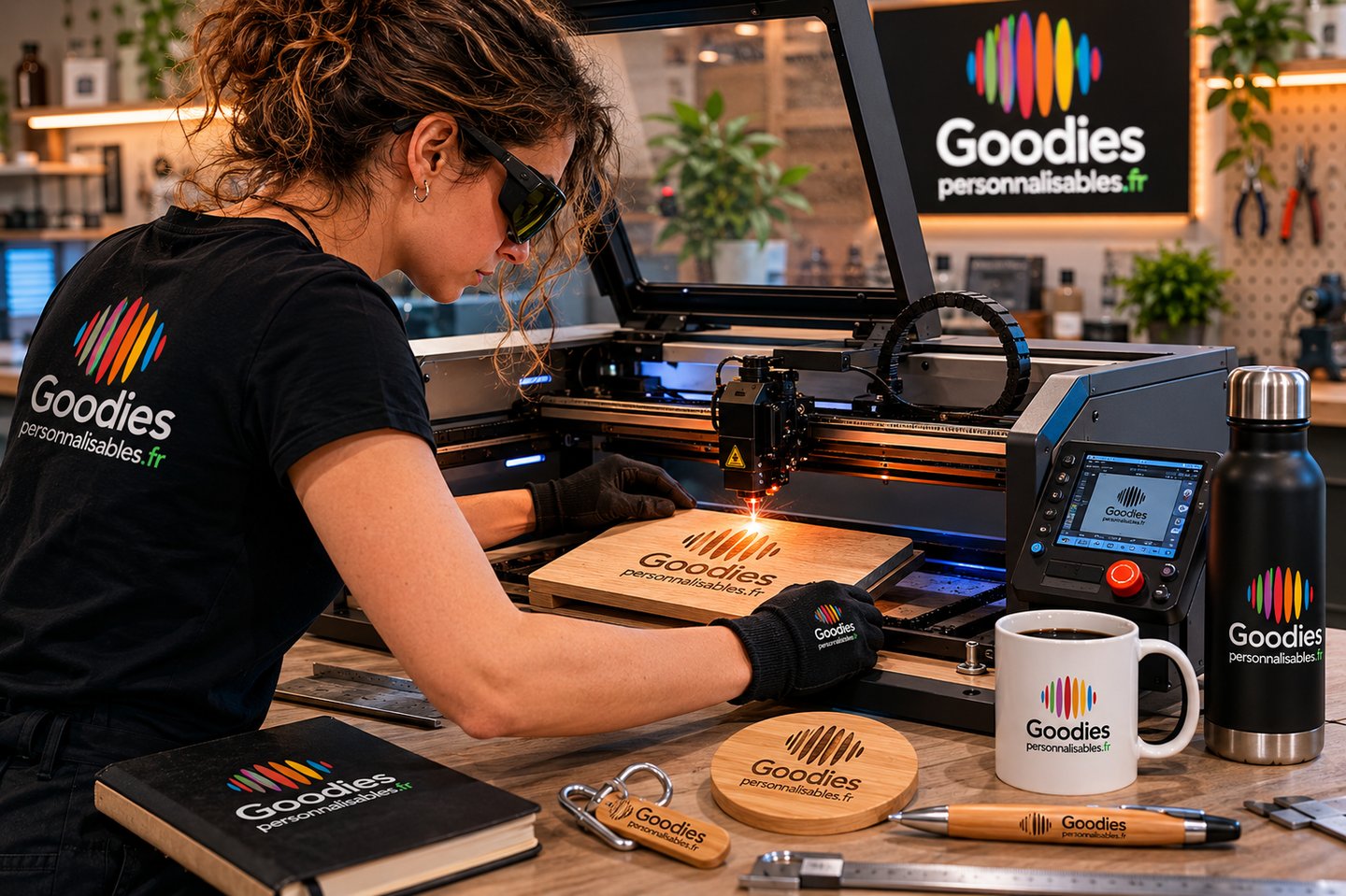 Atelier gravure personnalisation goodies Amboise Touraine