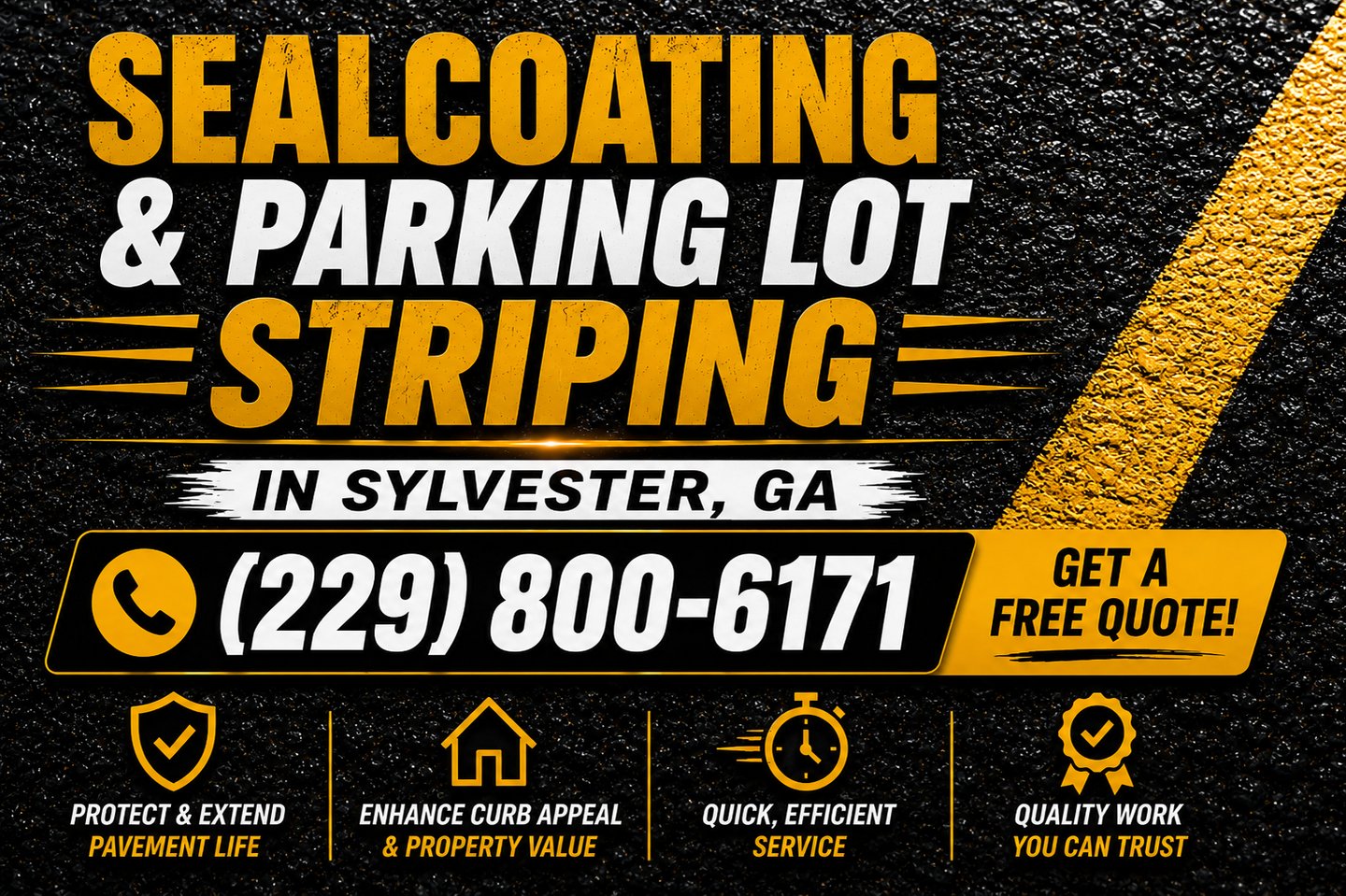 Sealcoating & Parking Lot Striping in Sylvester, GA - Free Estimate Paving Repair