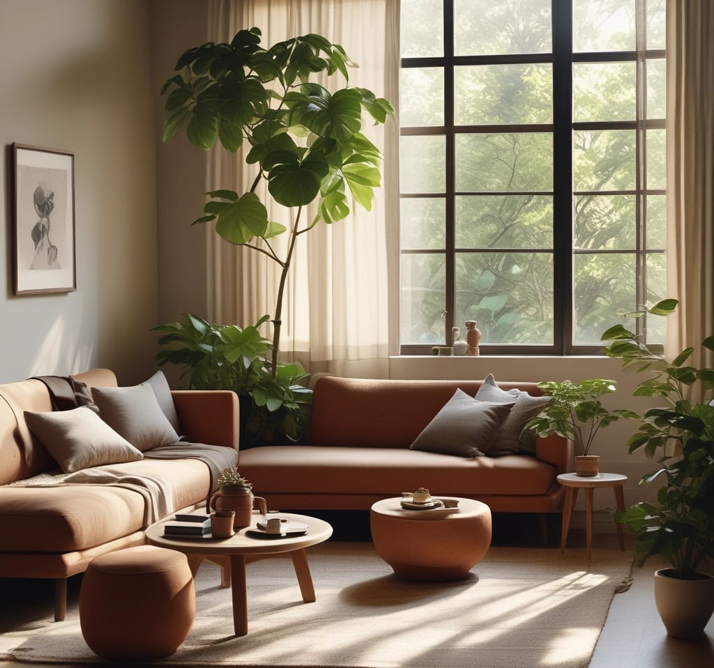 Bright living room with modern inventory