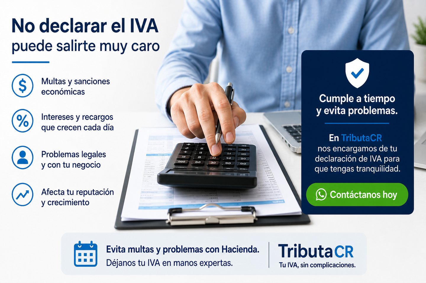 Consecuencias de no declarar el IVA en Costa Rica: multas, intereses y afectación al negocio