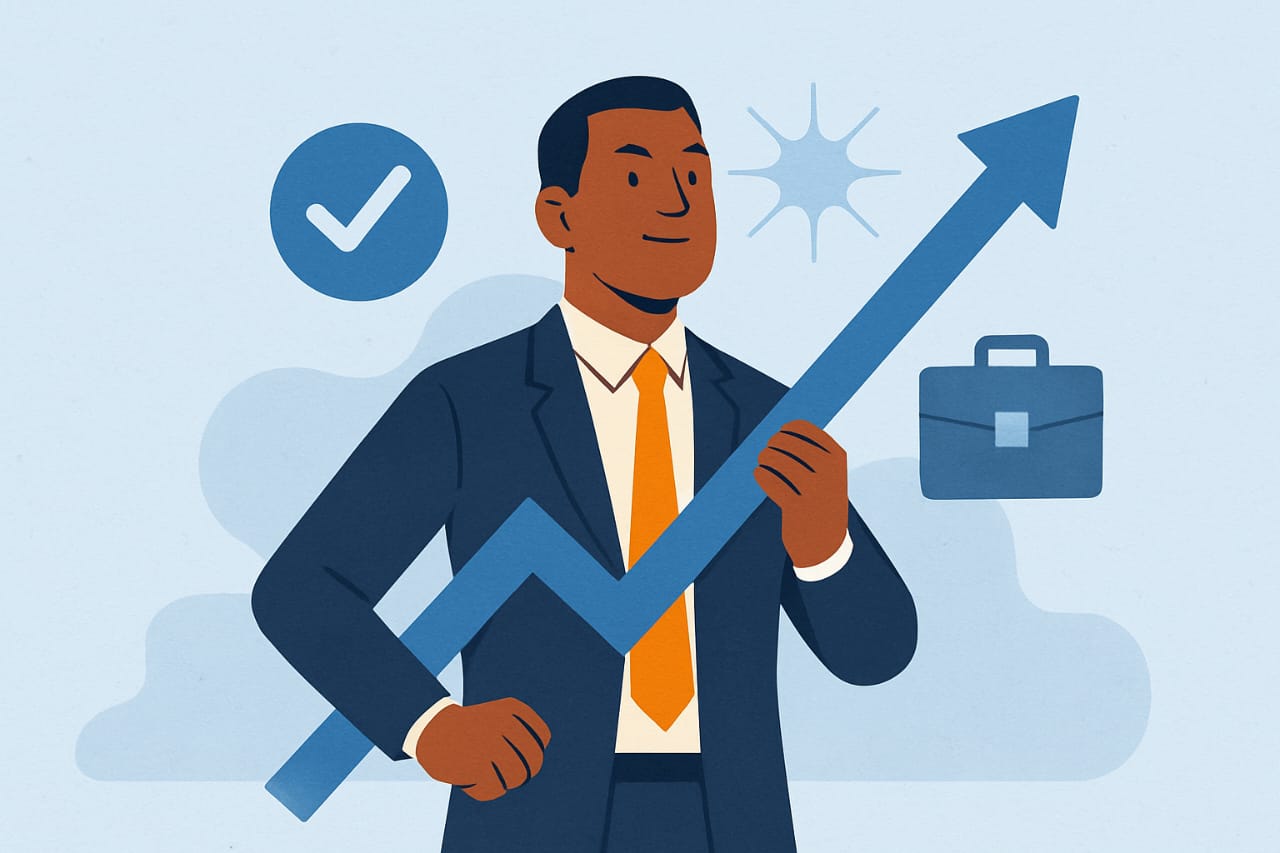 Modern recruiter using data and tools for smart, tech-enabled recruitment solutions.