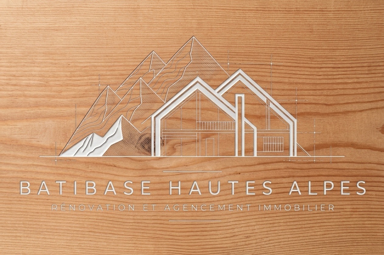 Enseigne en bois gravée pour une entreprise de Vallouise