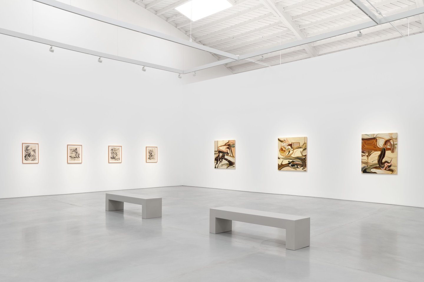 Installation of Luke Agada “Between Two Suns” at Roberts Projects, Los Angeles