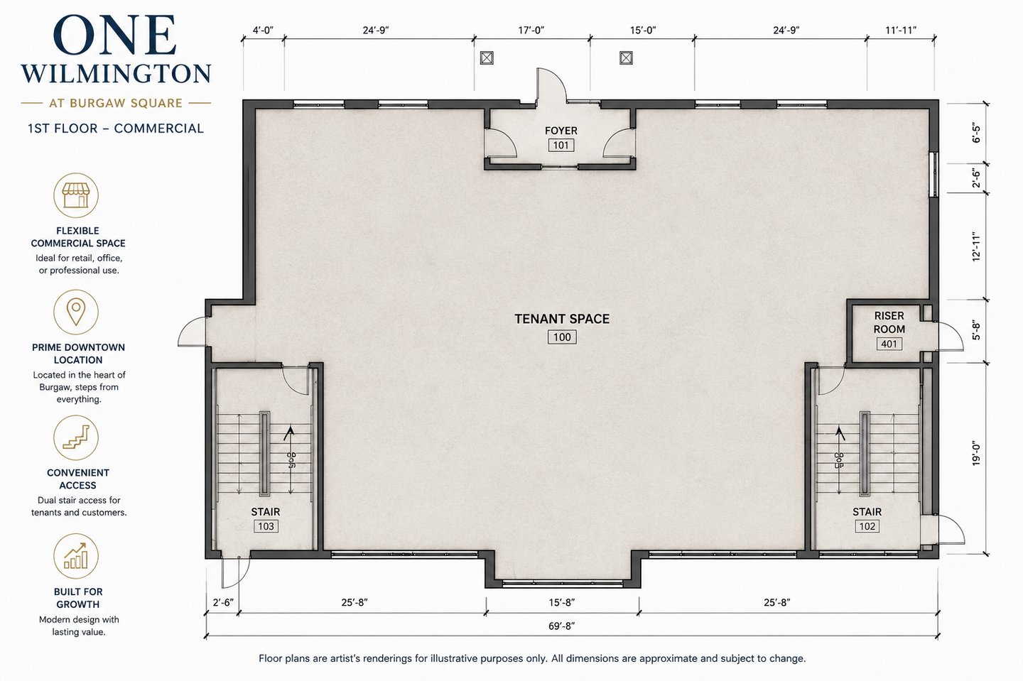 First Floor of One Wilmington Burgaw at Burgaw Square-Commercial layout