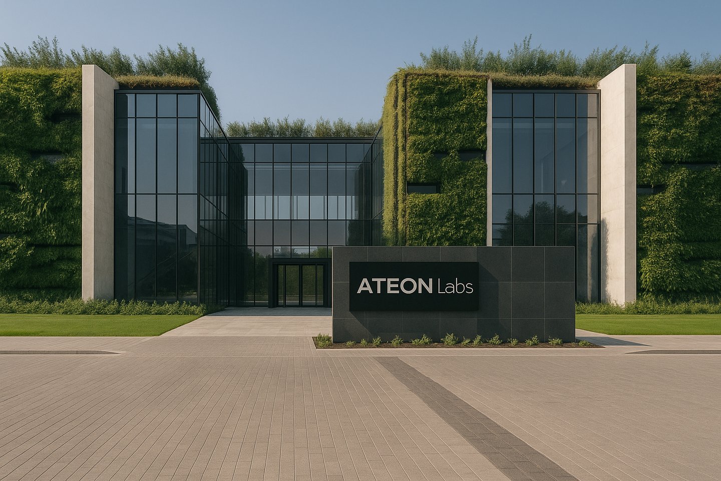 a building with a sign that says atten on it