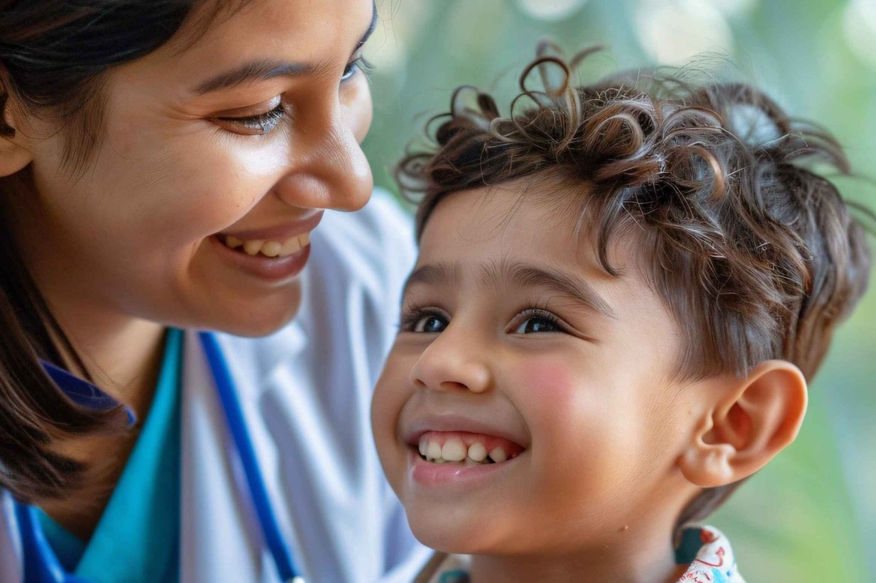 child with docter