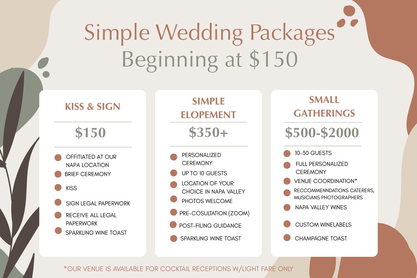 budget Wedding Packages