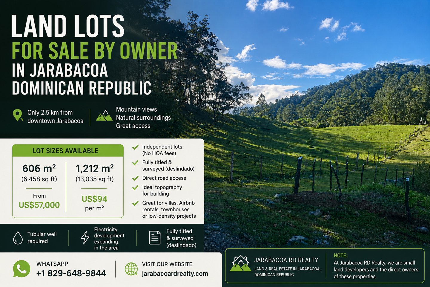 Land for Sale in Jarabacoa Dominican Republic by Owner