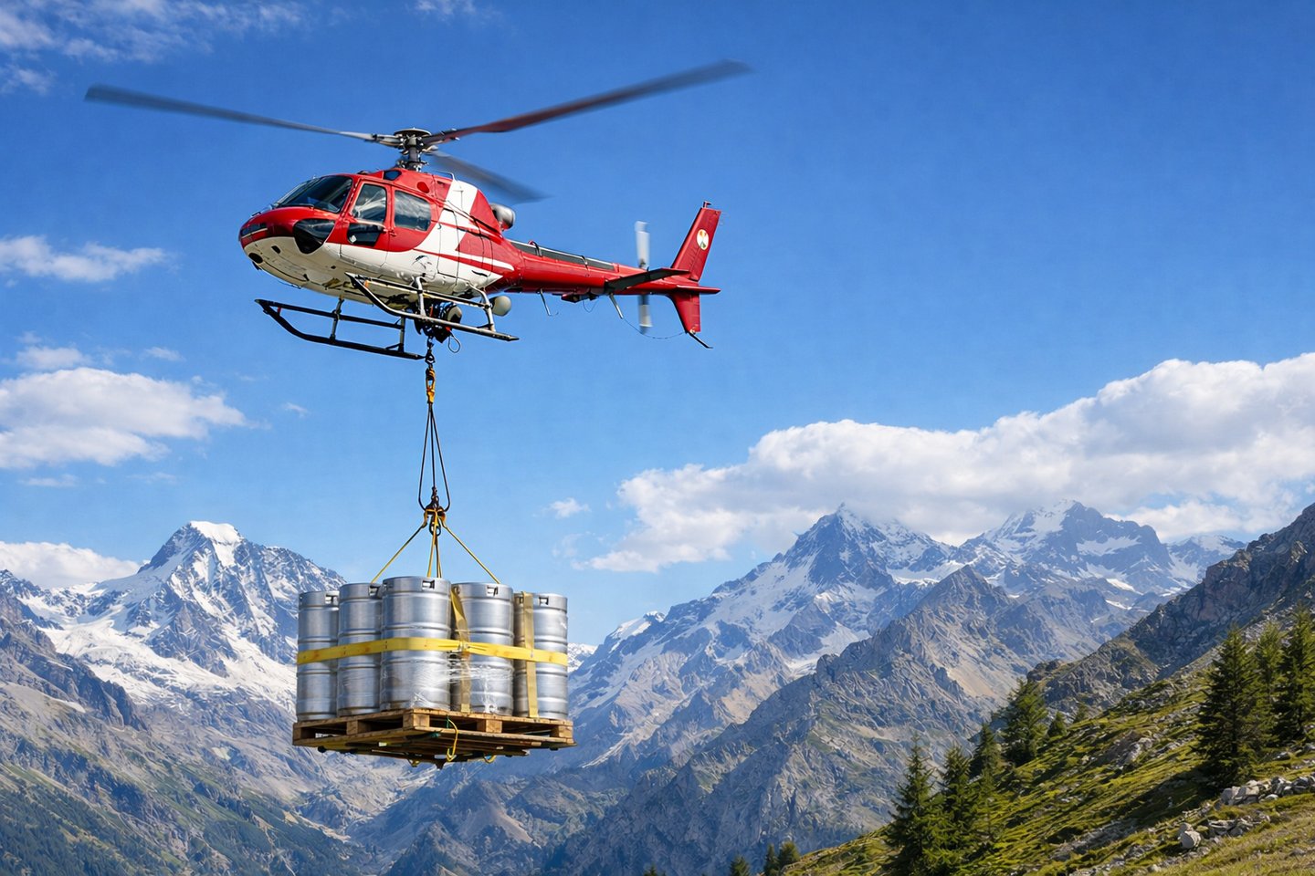 Livraison par hélicoptère