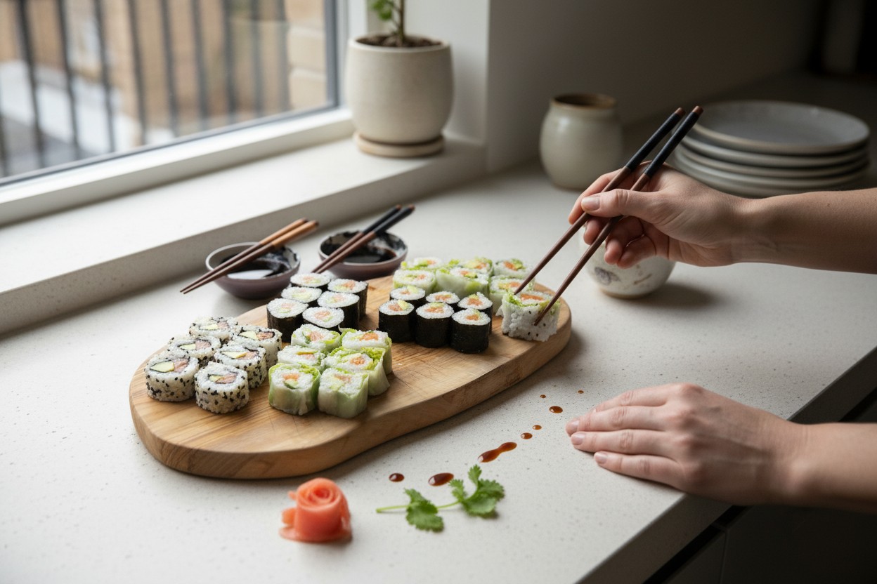 Sushi Maki Californi roll atelier cuisine salé Ajaccio Corse