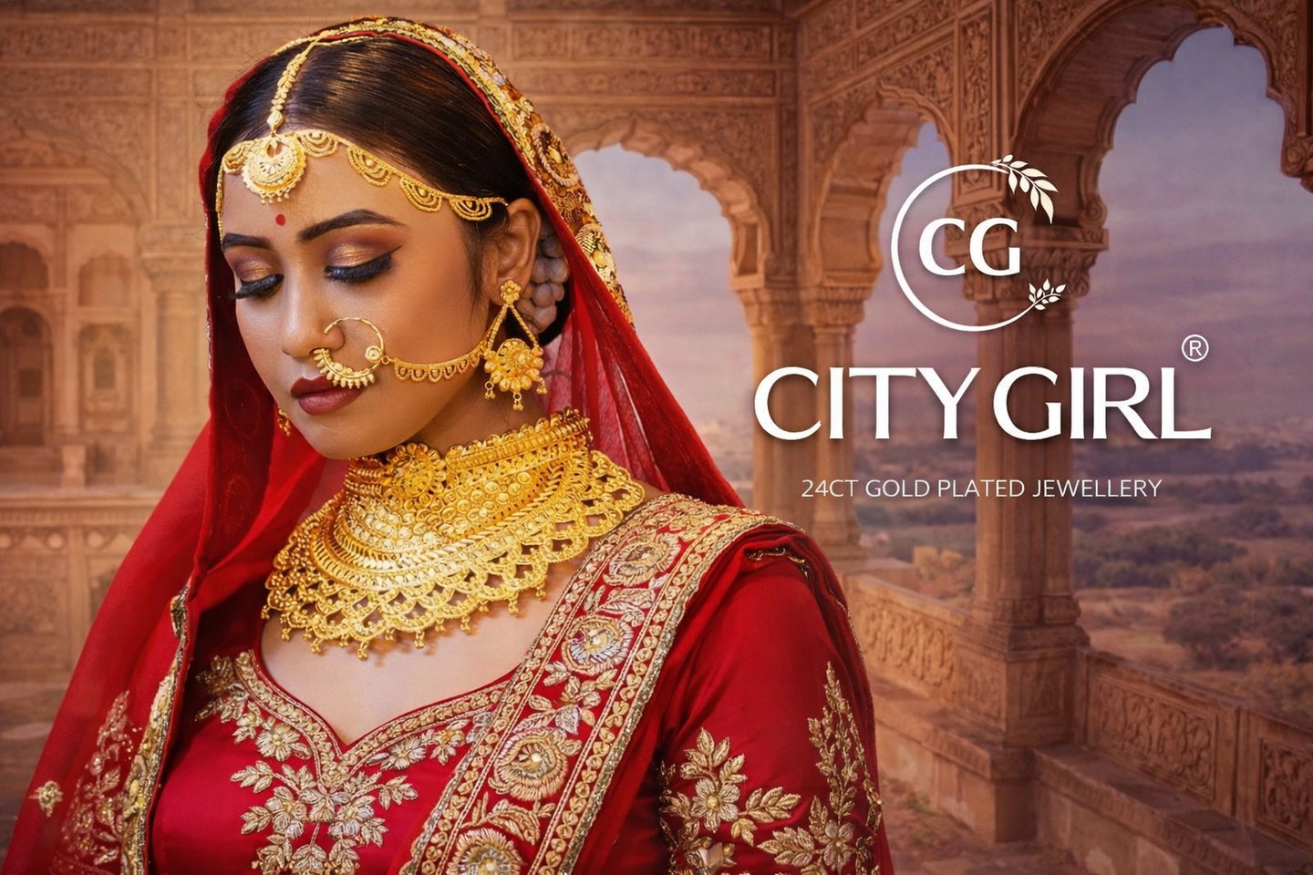 City Girl Jewellery 18 Carat Gold Plated Bridal Wear