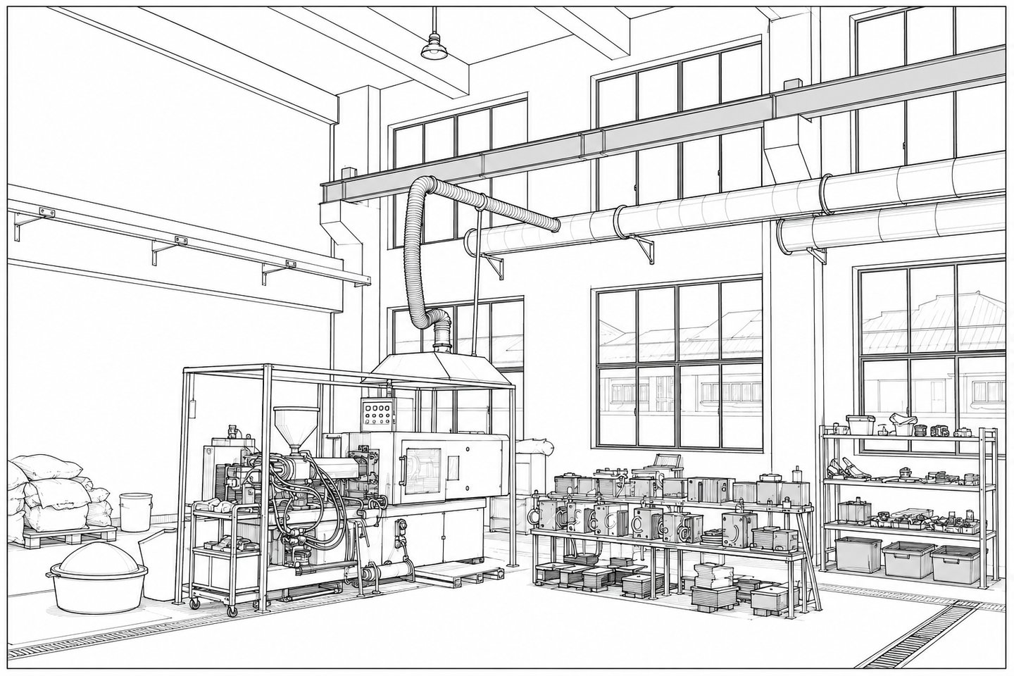 Planta de producción de cuerpos conduit (condulets) equipada con procesos de fundición, maquinado y