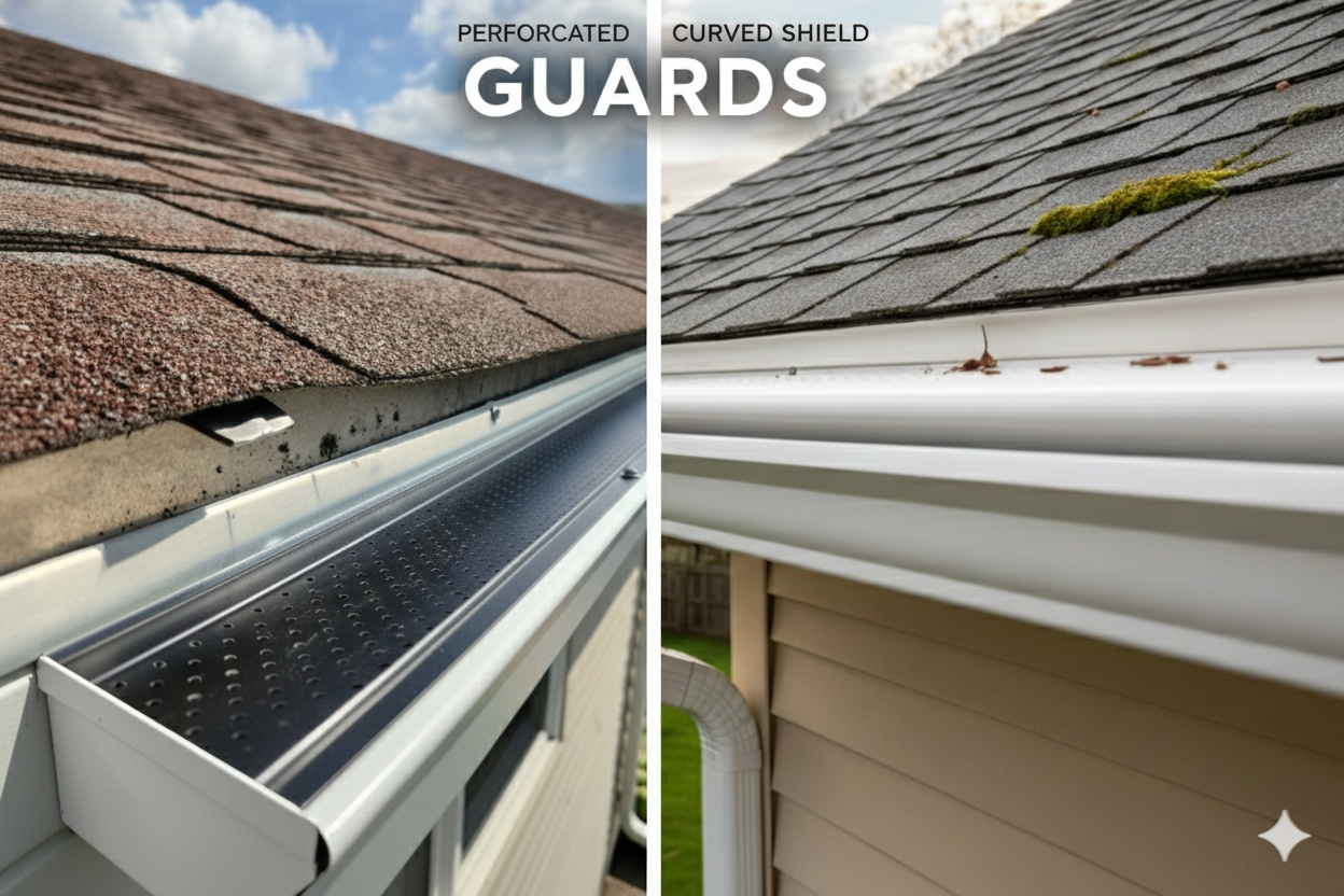 Gutter guard installation preventing leaves and debris in Durham NC