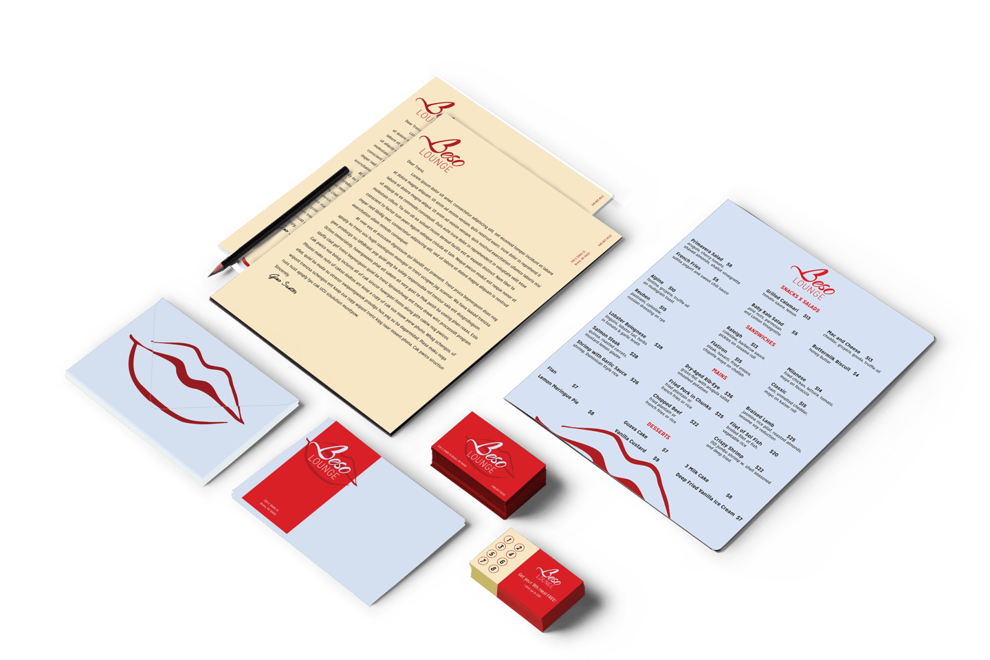 beso lounge branding package