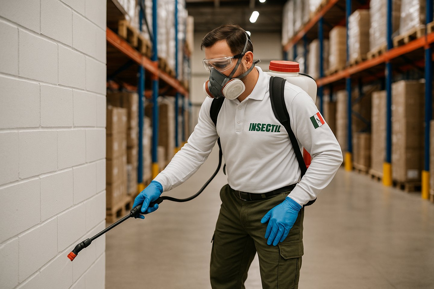 Control de plagas en Querétaro – técnico aplicando tratamiento seguro