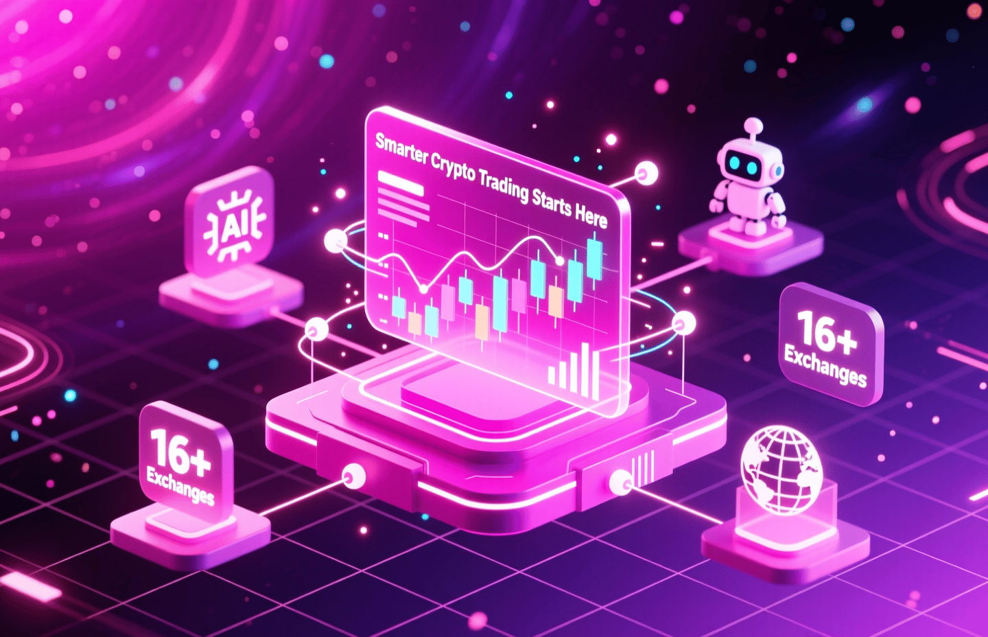 a smartphone phone with a pink background and a purple background