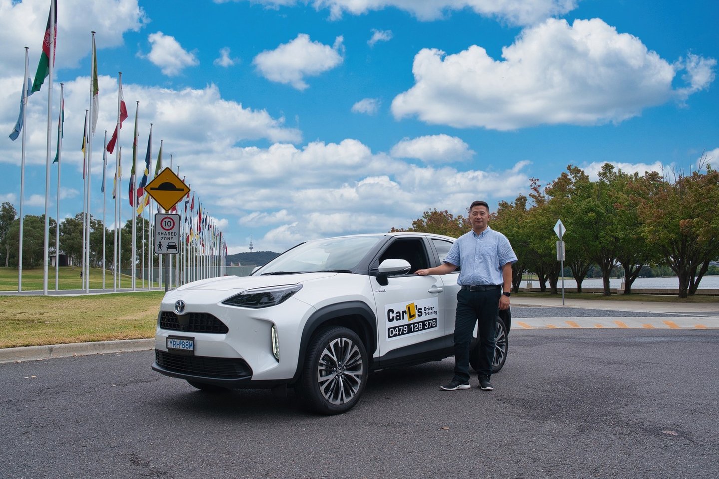 Driving School Car with instructor next