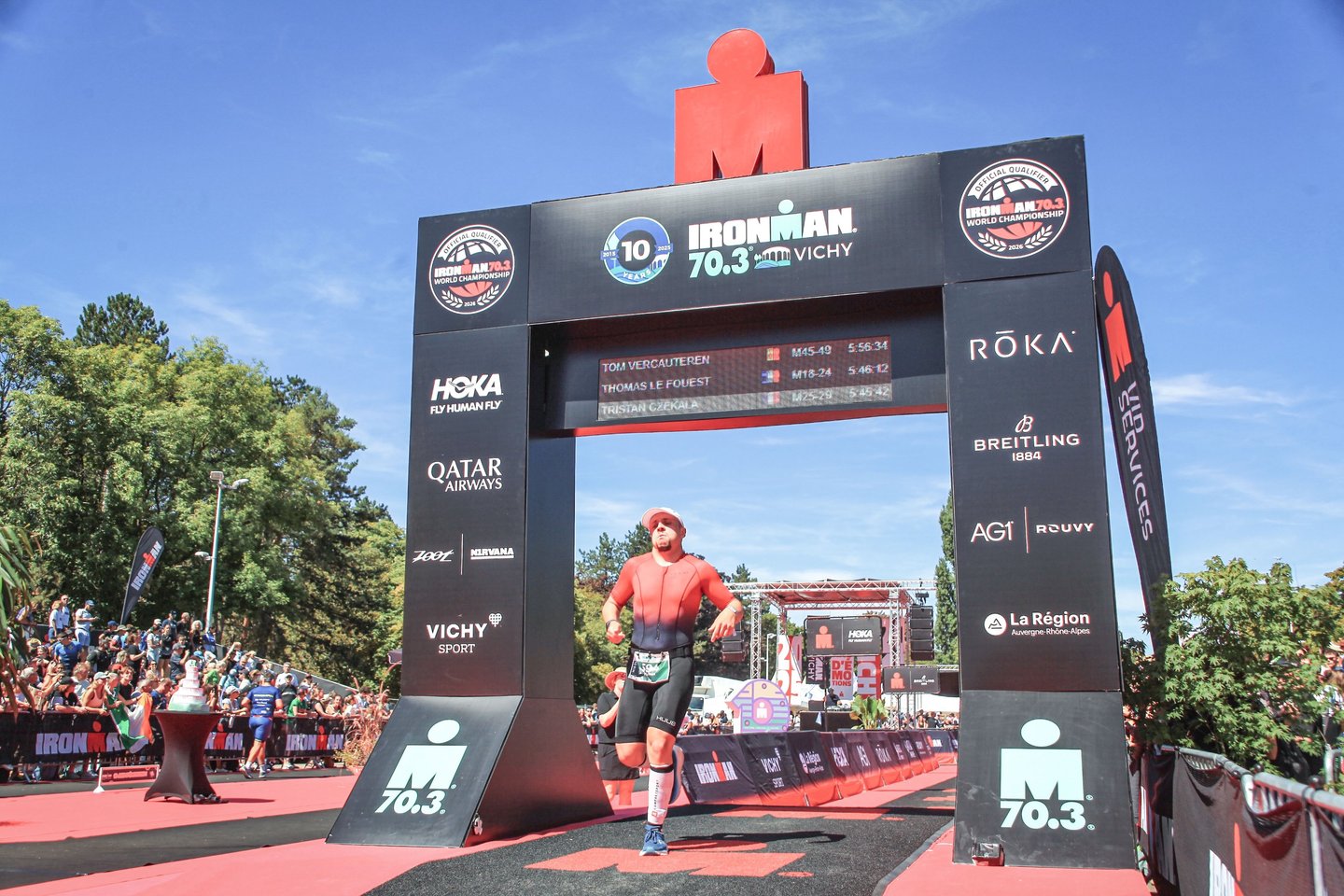 Arrivée de l'Ironman 70.3 Vichy