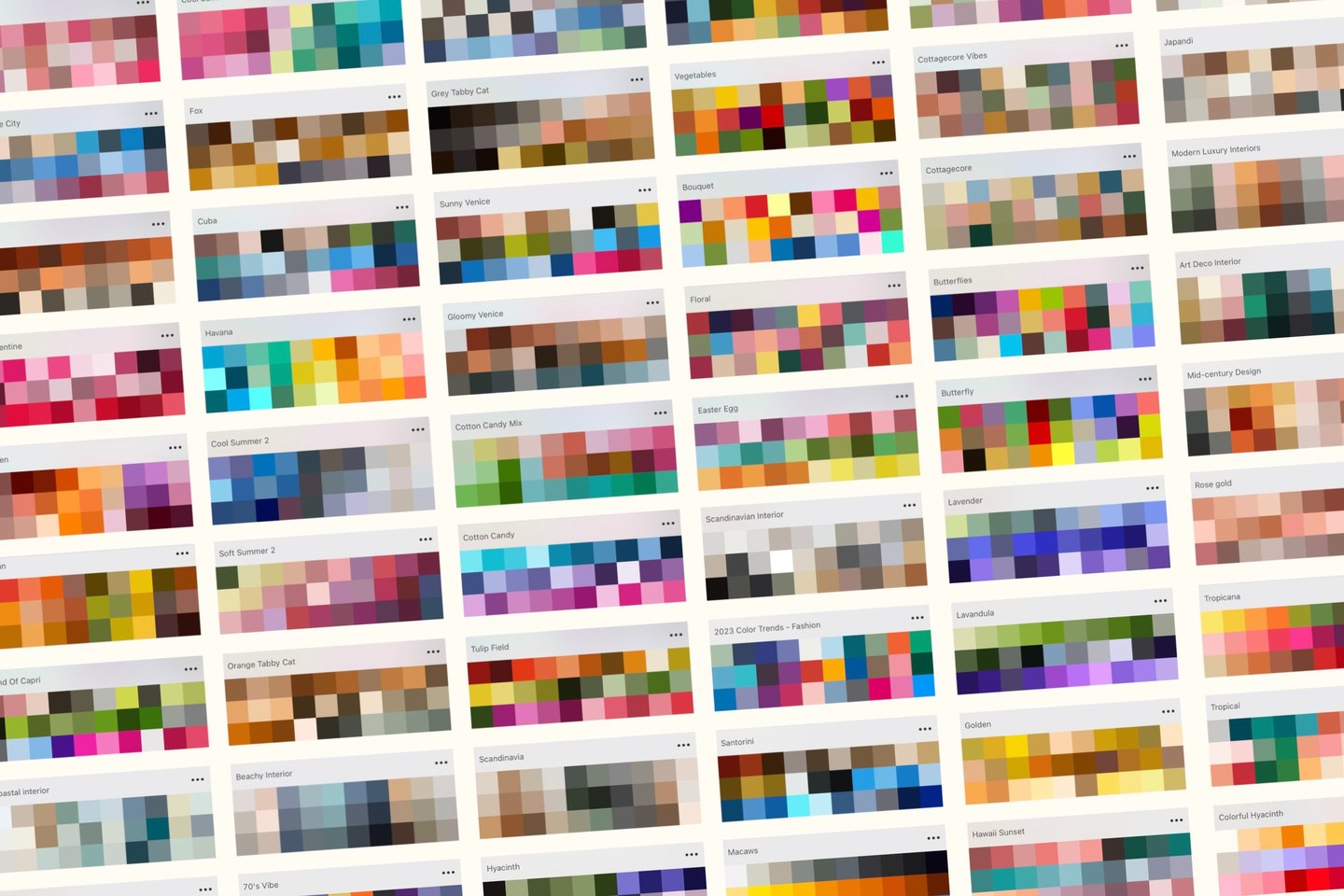 Procreate color palette packs – 100+ curated palettes