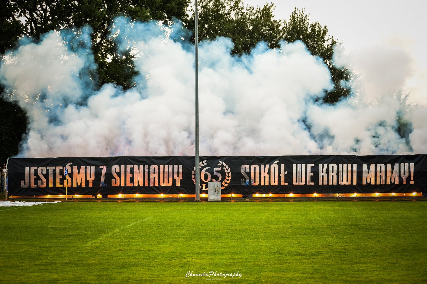 transparent stadionowy pirotechnika oprawa meczowa