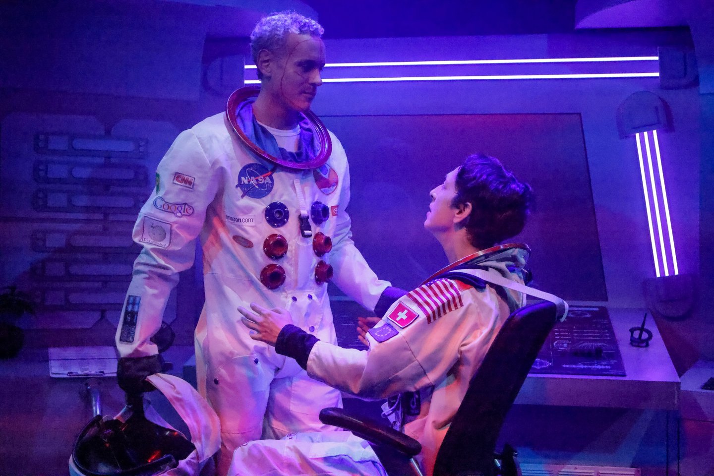 Casey Murphy in Spaceman at Urbanite Theatre (photos by Sorcha Augustine)