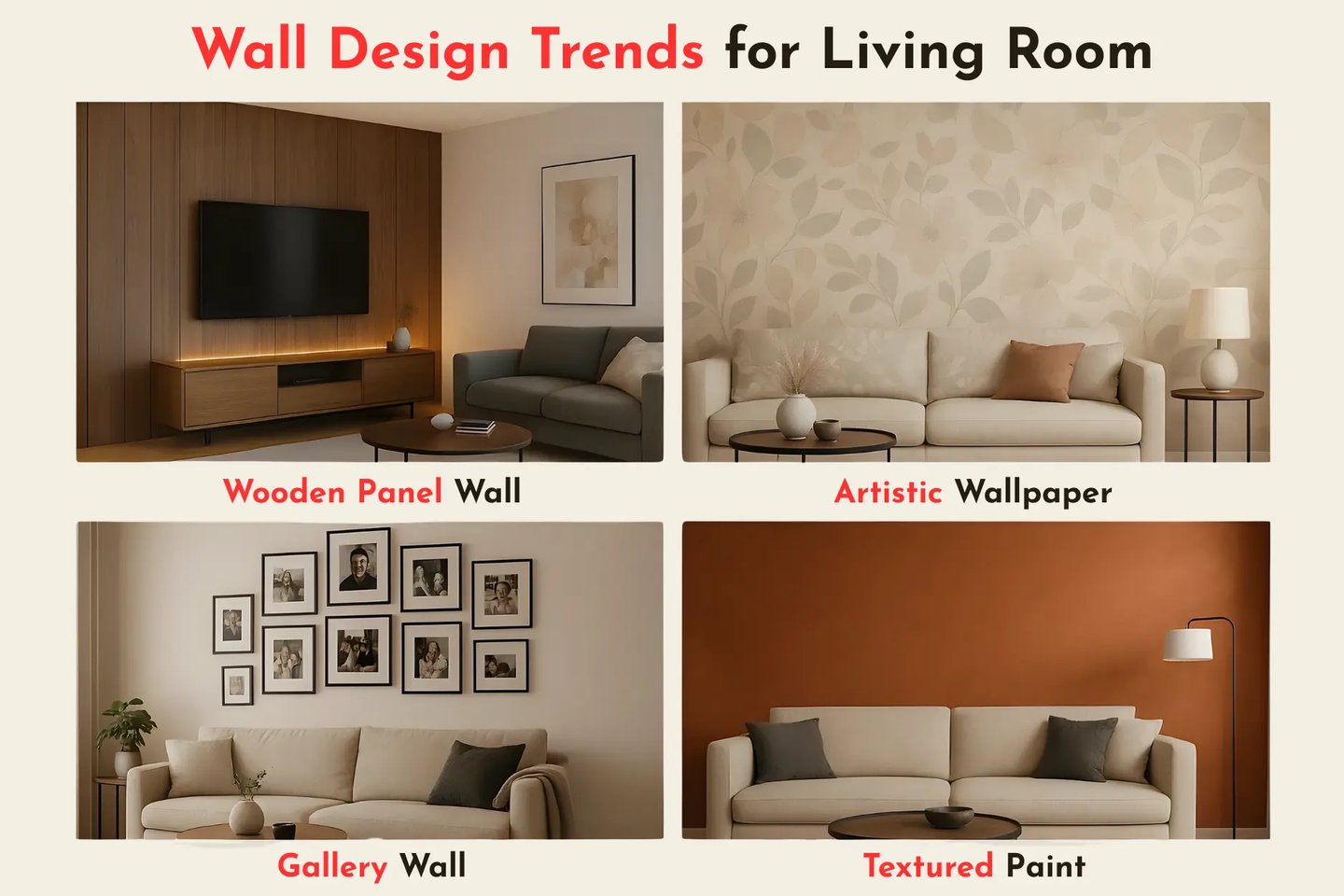 Wall Design Trends for Living Room