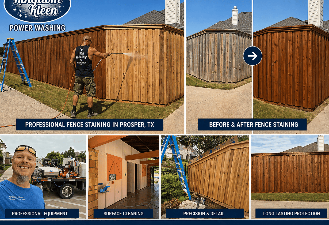 Professional Fence Staining in Prosper, TX