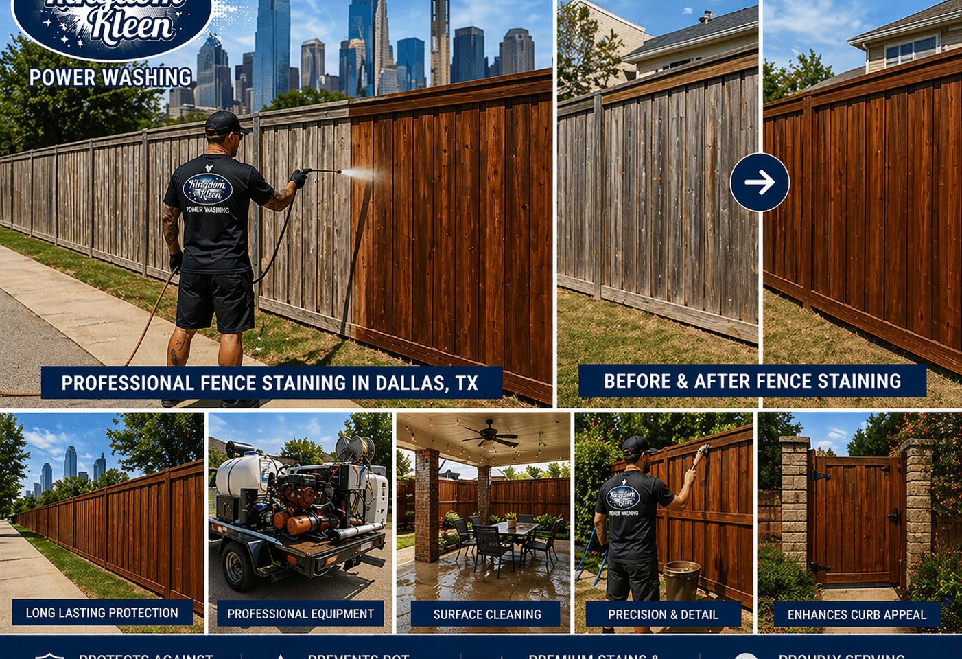 Professional Fence Staining in Dallas, TX