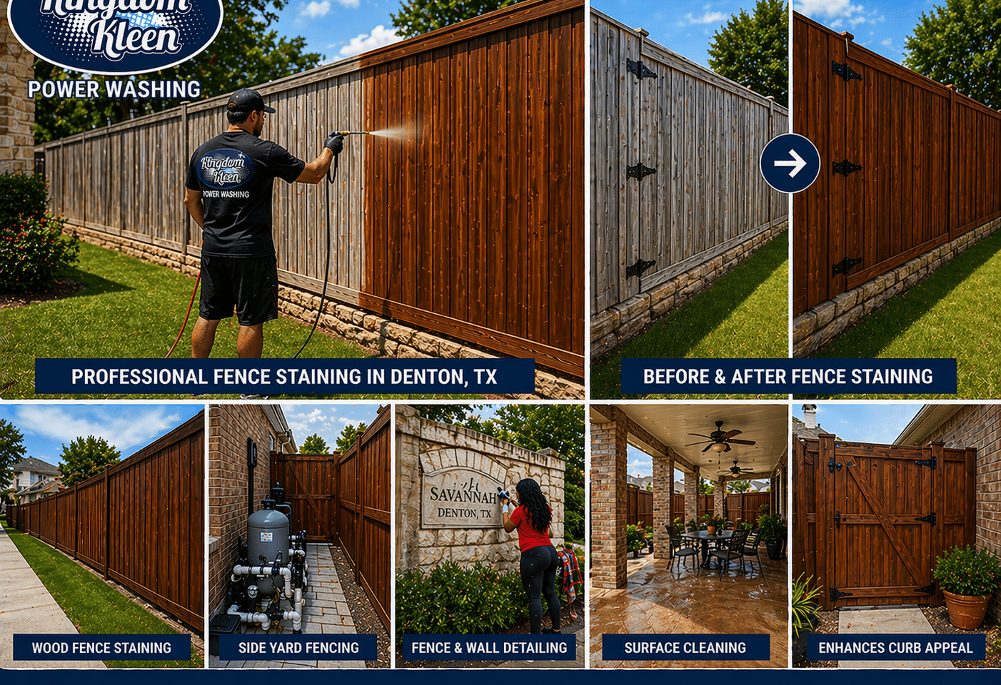 Professional Fence Staining in Denton, TX