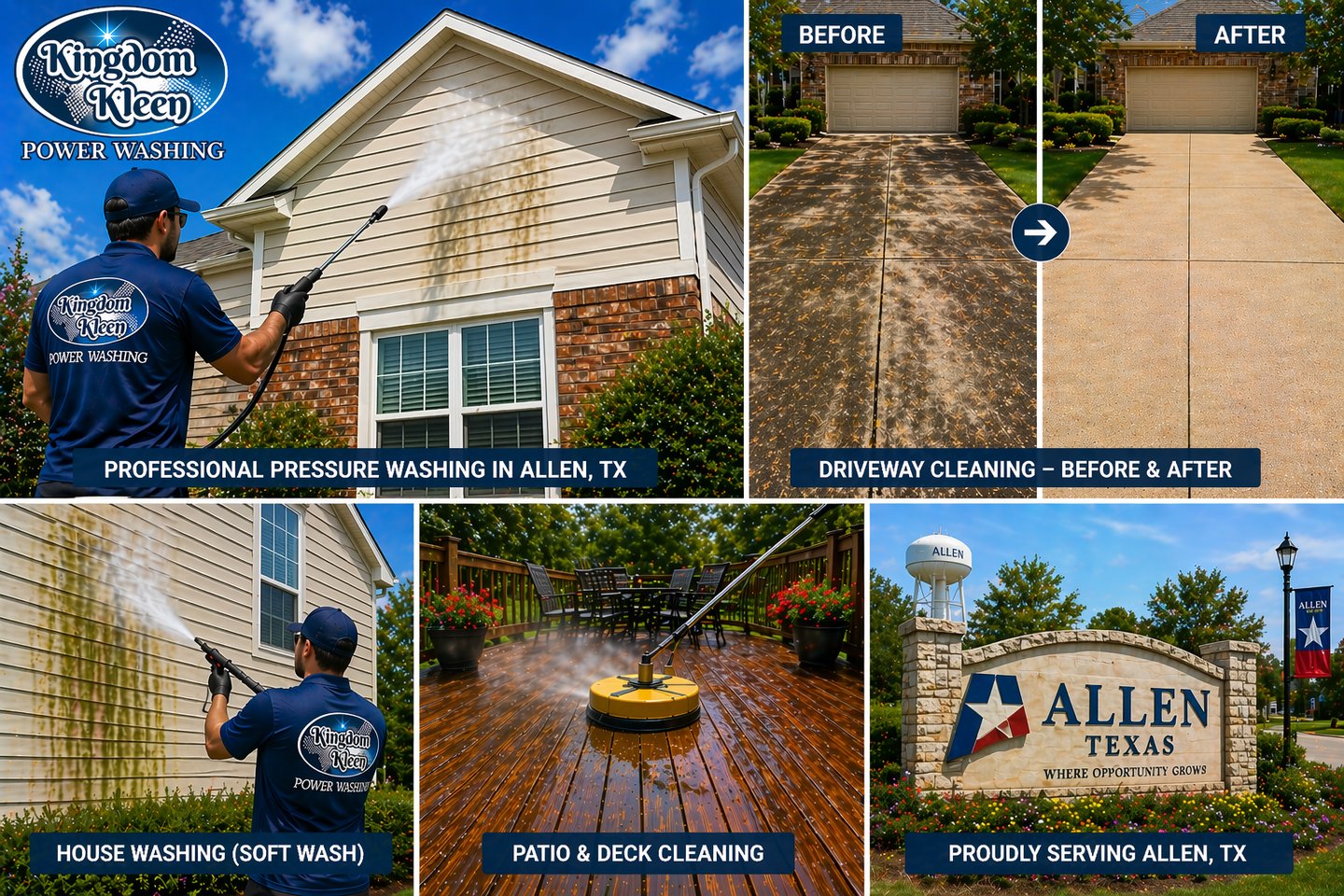 Professional Pressure Washing in Allen, TX
