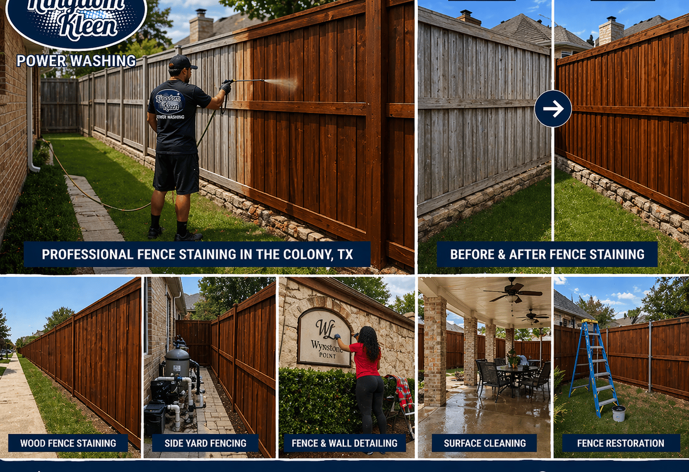 Professional Fence Staining in The Colony, TX