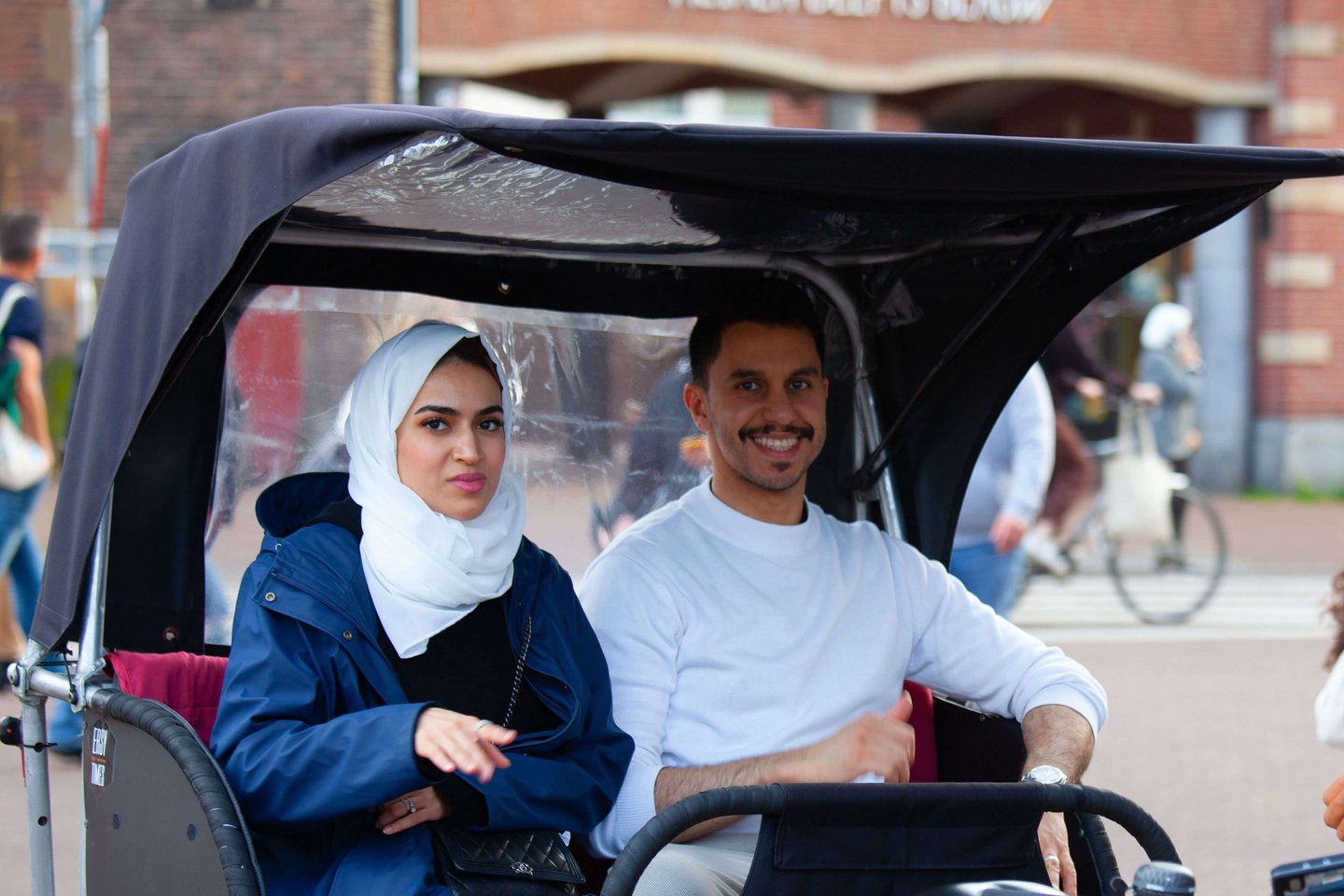 manar and ali from dubai on bike taxi