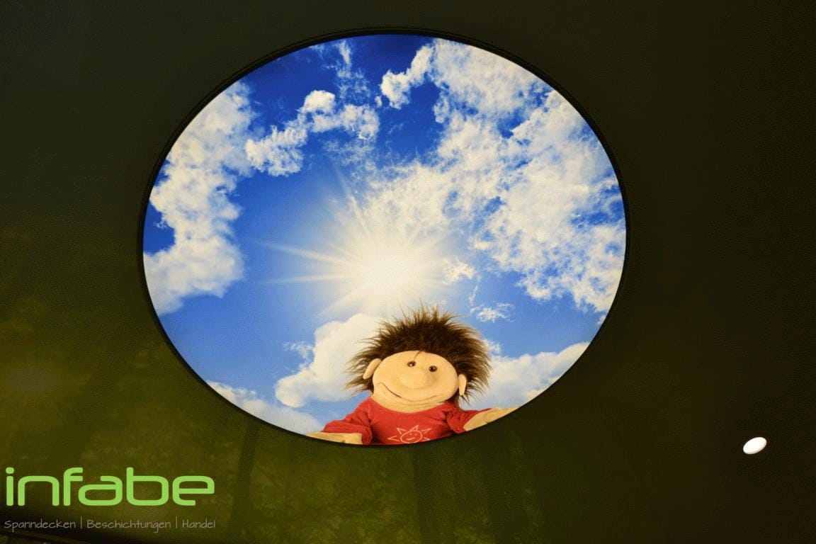 zahnarztpraxis - spanndecke - lichtmodule mit eigenem motiv