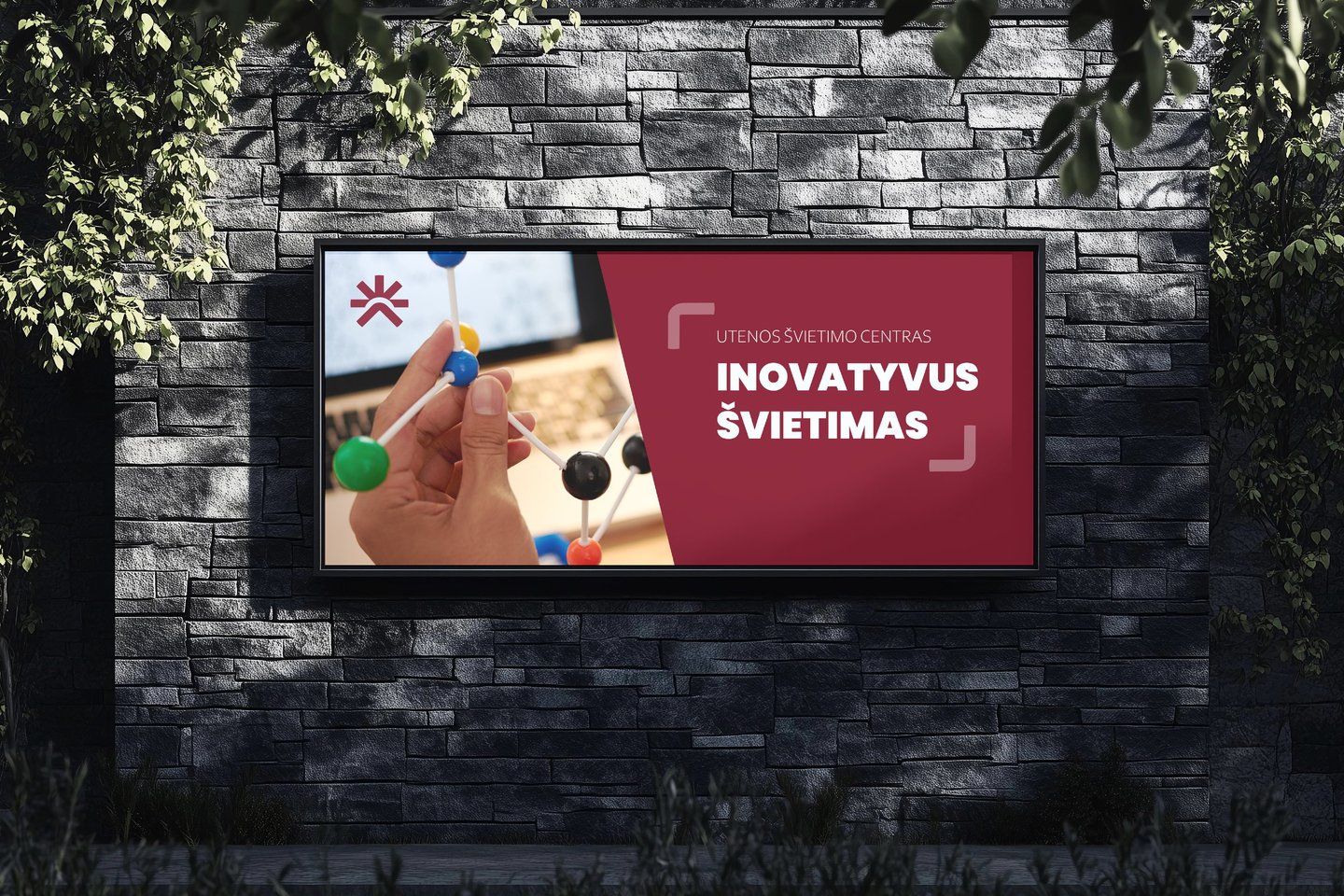 utenos švietimo centro iškabos vizualas