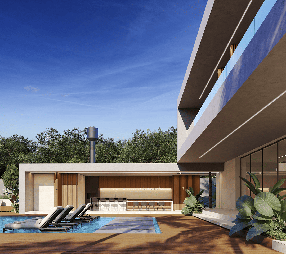 projeto de casa com piscina grande