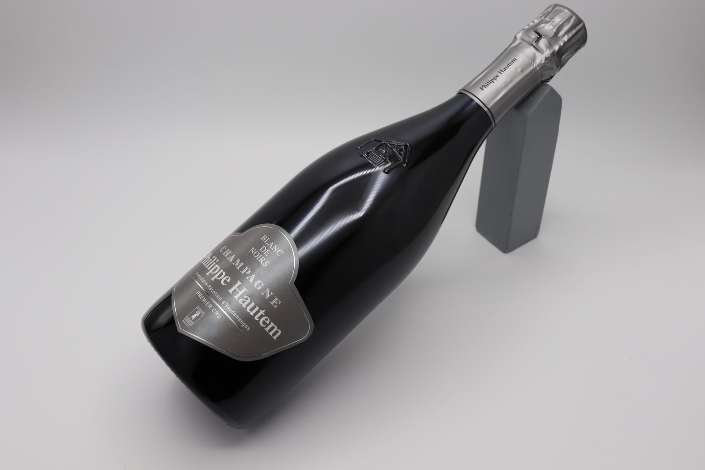 Présentation Bouteille de Champagne Blanc de Noirs du Champagne Philippe Hautem
